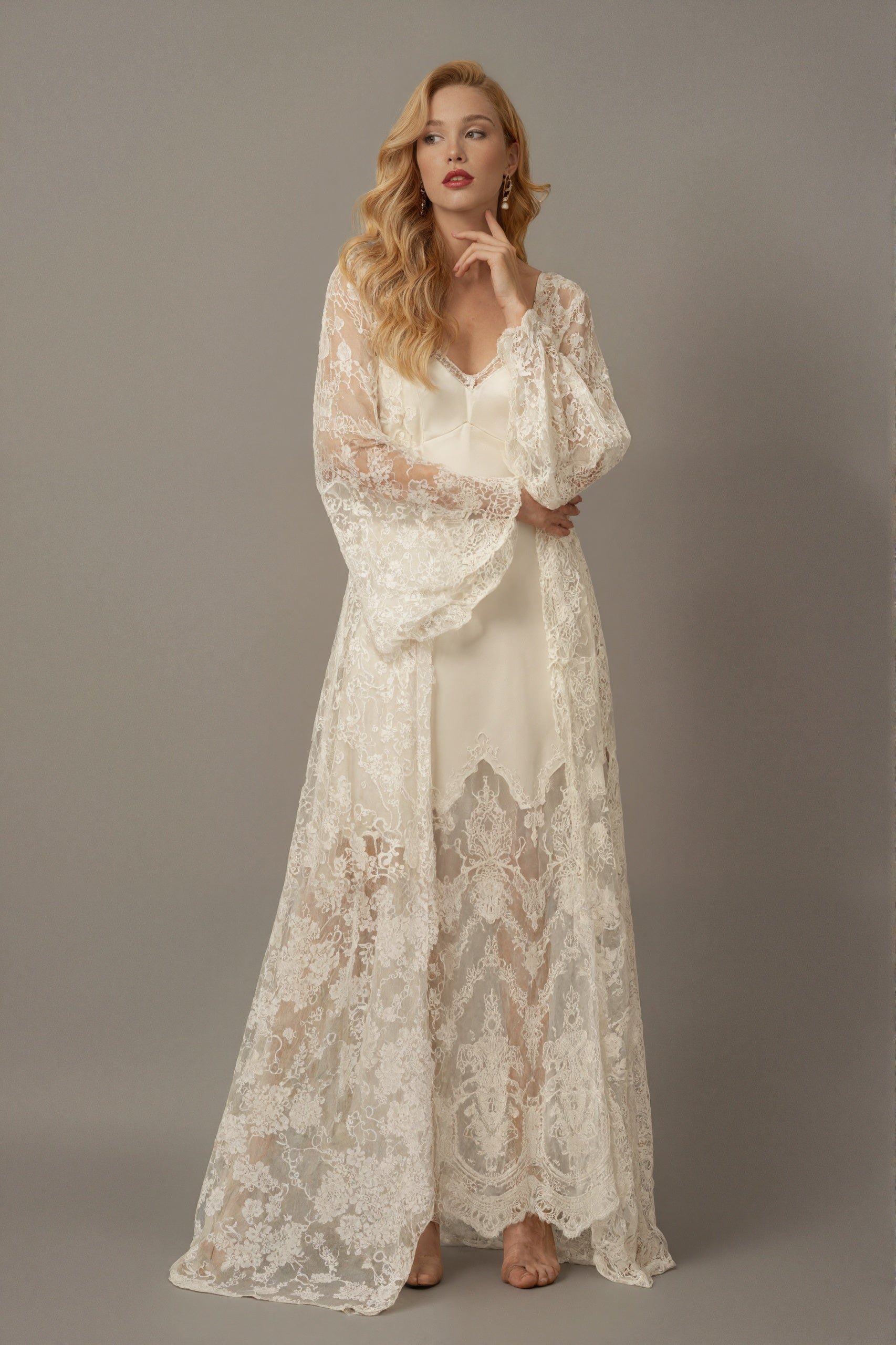 Silky Satin Lace Nightgown