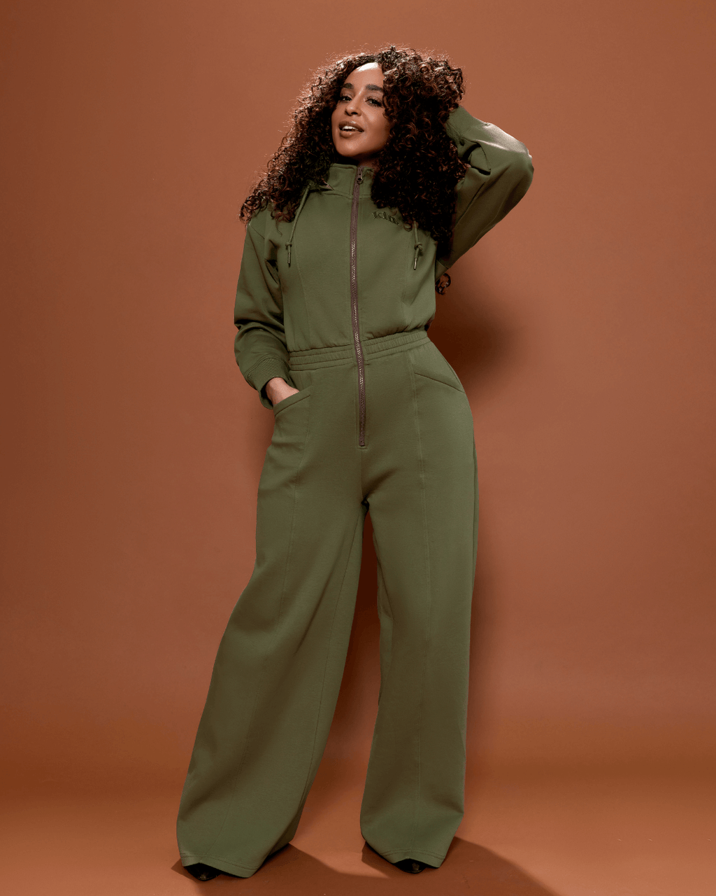 Green Satin Ancient Jumpsuit