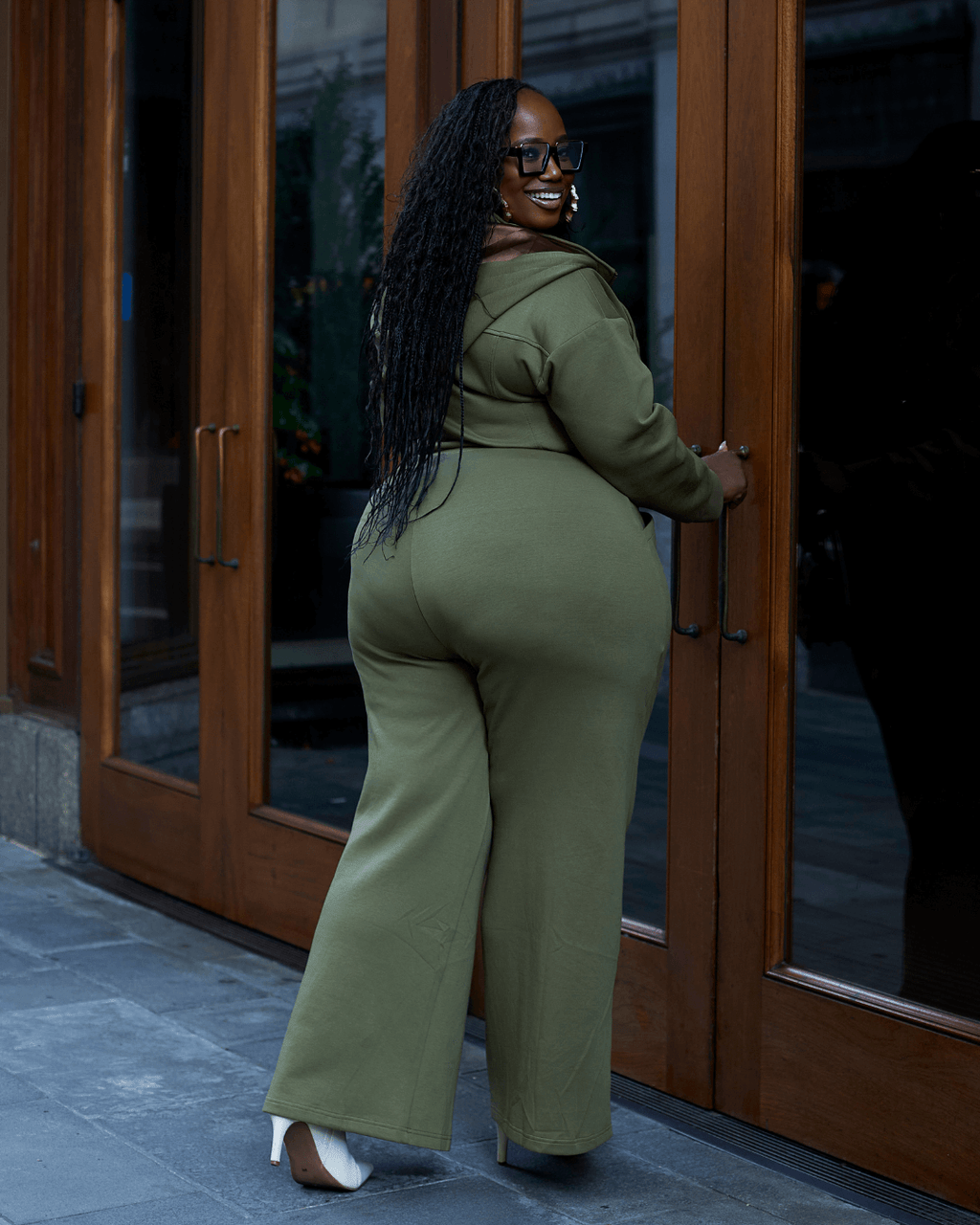 Green Satin Ancient Jumpsuit