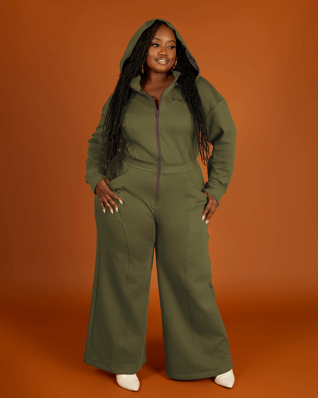 Green Satin Ancient Jumpsuit