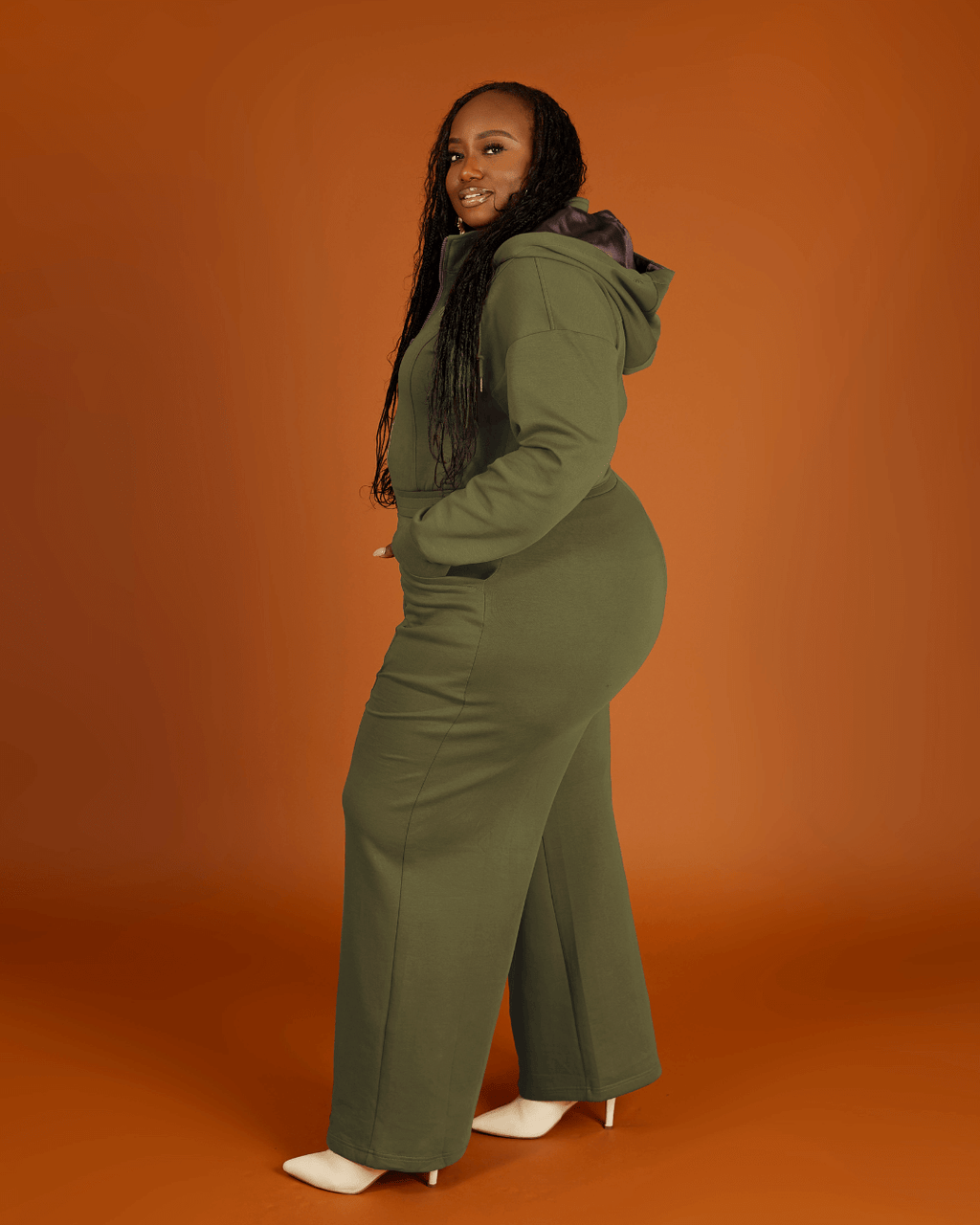 Green Satin Ancient Jumpsuit