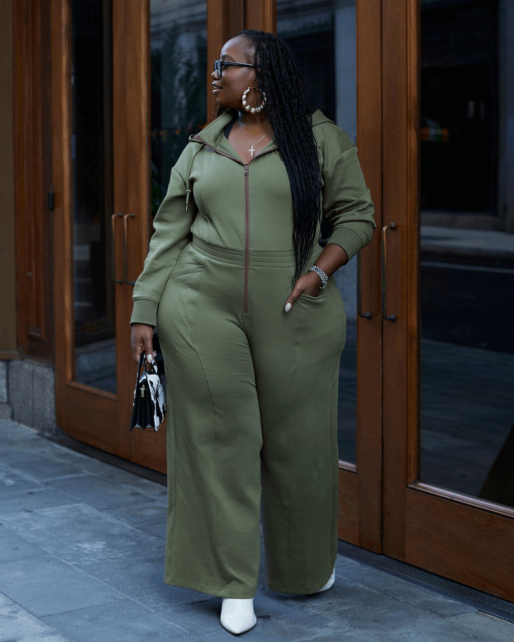 Green Satin Ancient Jumpsuit