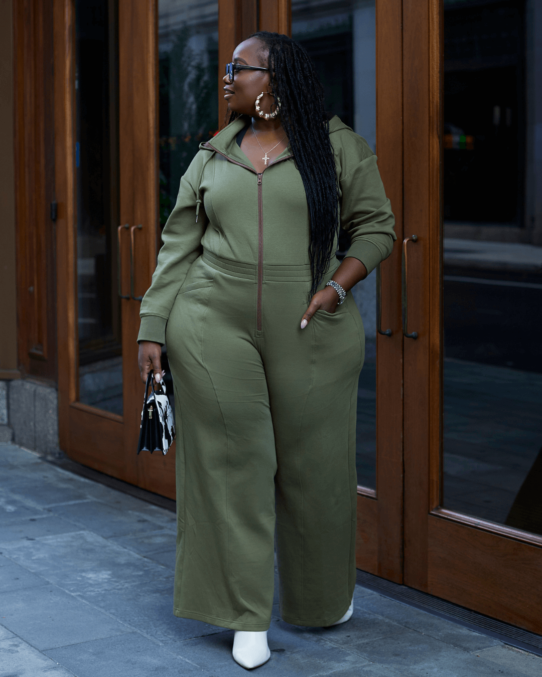 Green Satin Ancient Jumpsuit