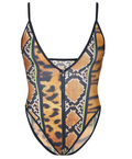 Swimwear Sexy Leopard Print Snakeskin Print One-Piece Swimsuit Zipper plus Size Women Woman Swimsuit 3 piece swimset