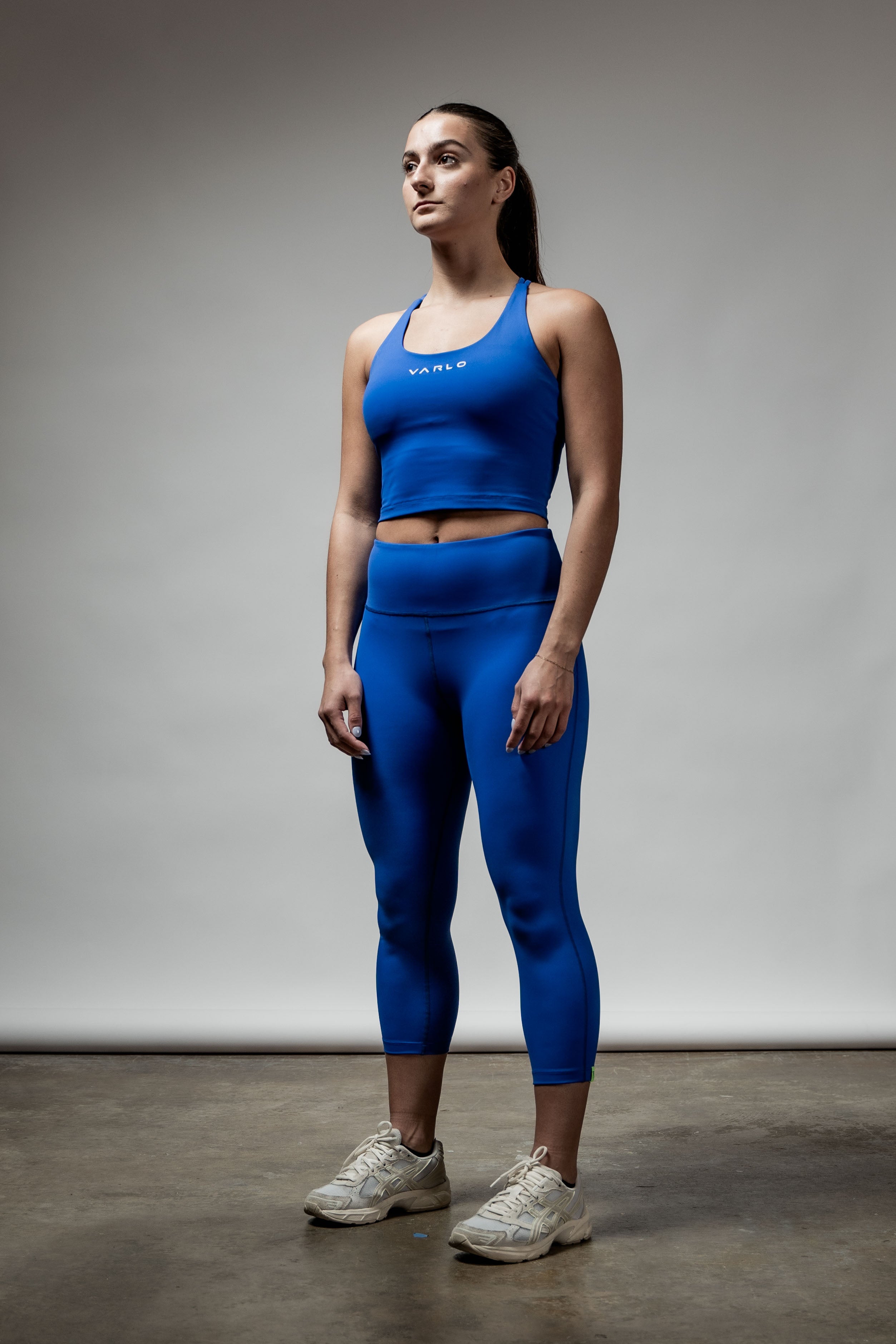 Women's SOHO Cross Back Crop Tank (Neo Blue)