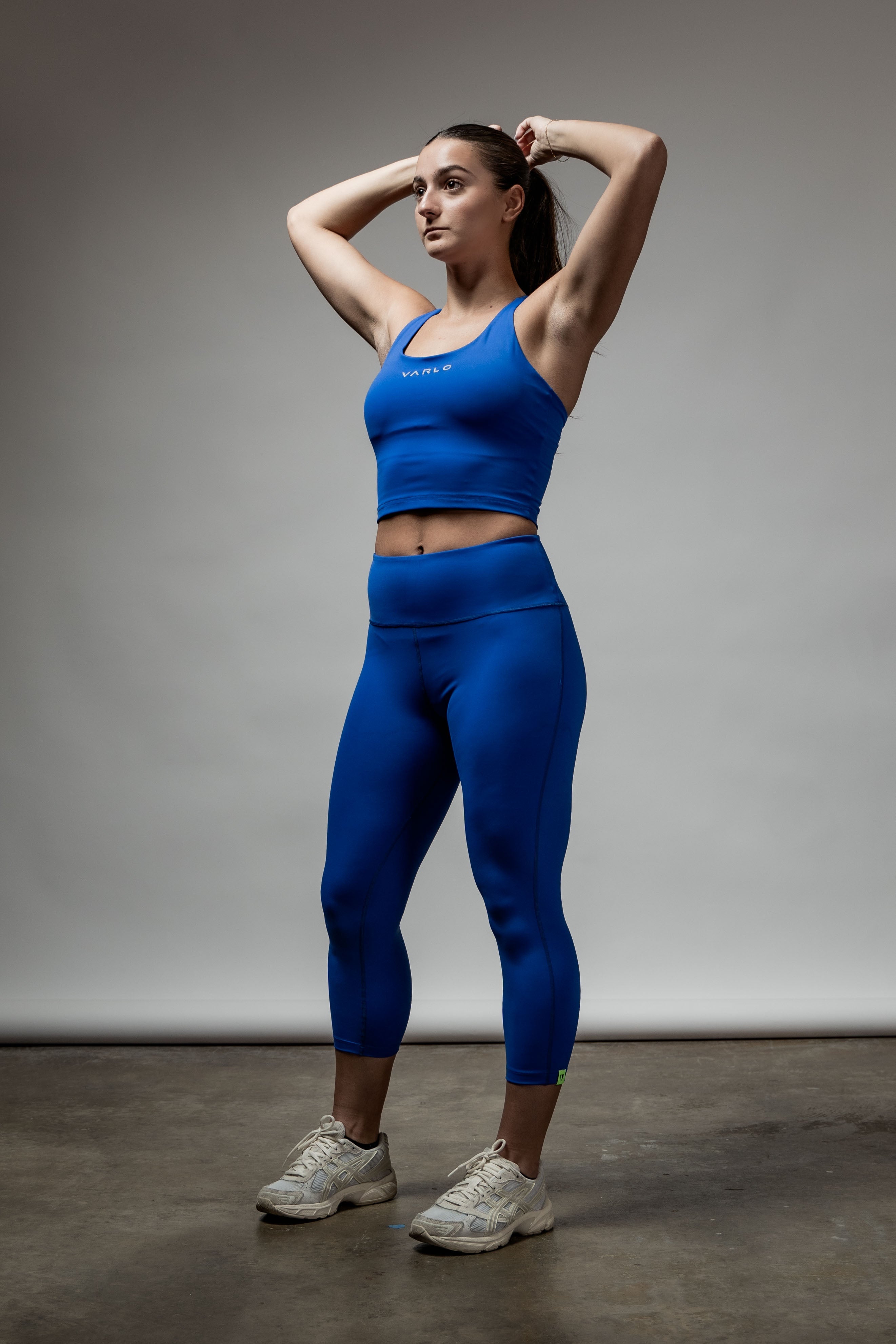 Women's SOHO Cross Back Crop Tank (Neo Blue)