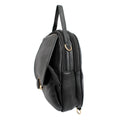 Small Black Rounded Backpack Handbag for Women – Stylish Casual Fashion Accessory